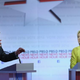 Democratic presidential candidates Sen. Bernie Sanders and Hillary Clinton participate in the PBS NewsHour Democratic presidential candidate debate at the University of Wisconsin-Milwaukee on Feb. 11, 2016.
Win McNamee/Getty Images